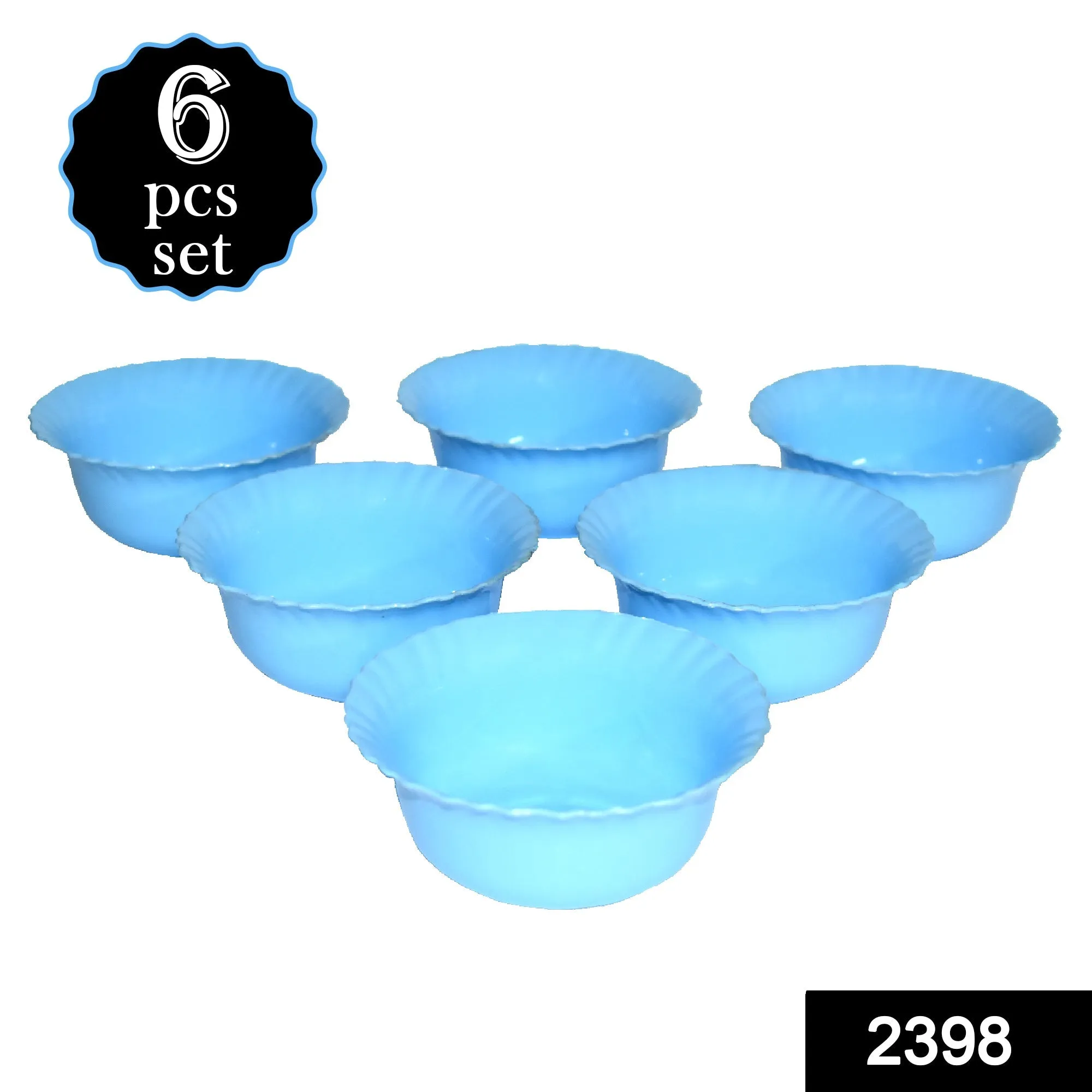 2398 plastic Handmade Katori Serving / Snacks Bowl (Set of 6)