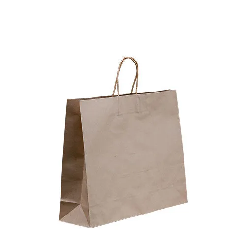 50 X Brown Twisted Handle Kraft Paper Bags Size Boutique