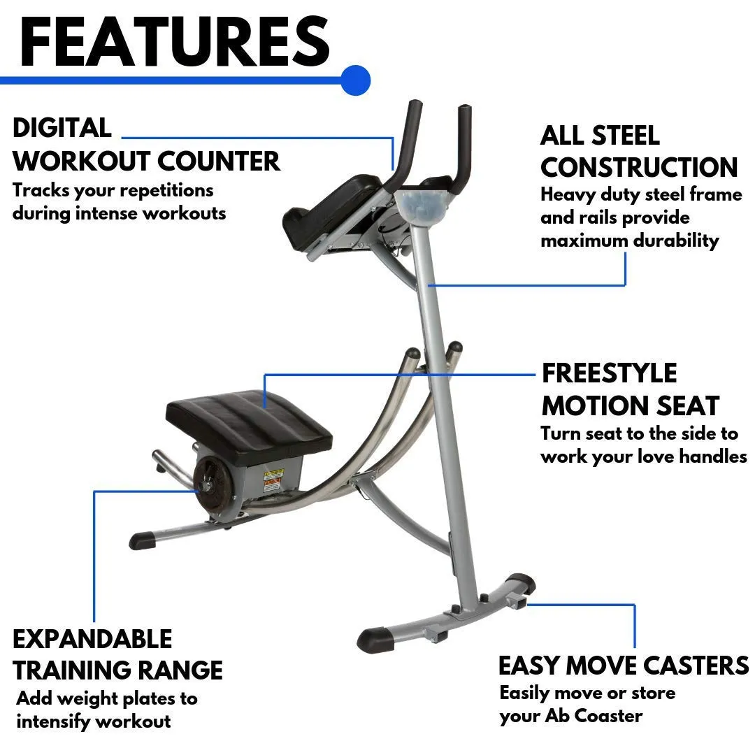 6 Pack Abdominal Adjustable Foldable Home Fitness Exercise Machine