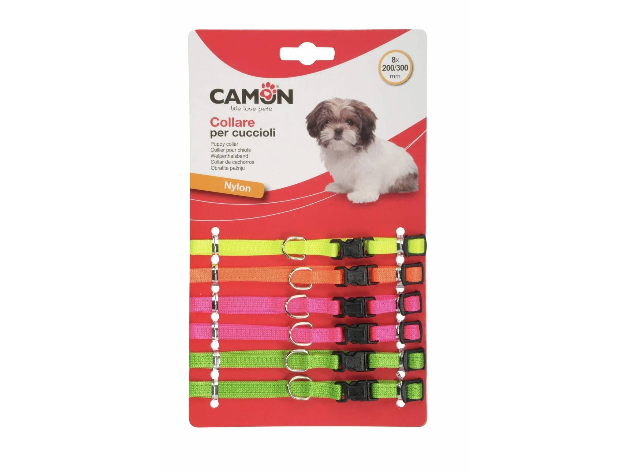 Adjustable Puppy Collar 200/300Mm - Neon-8Mm