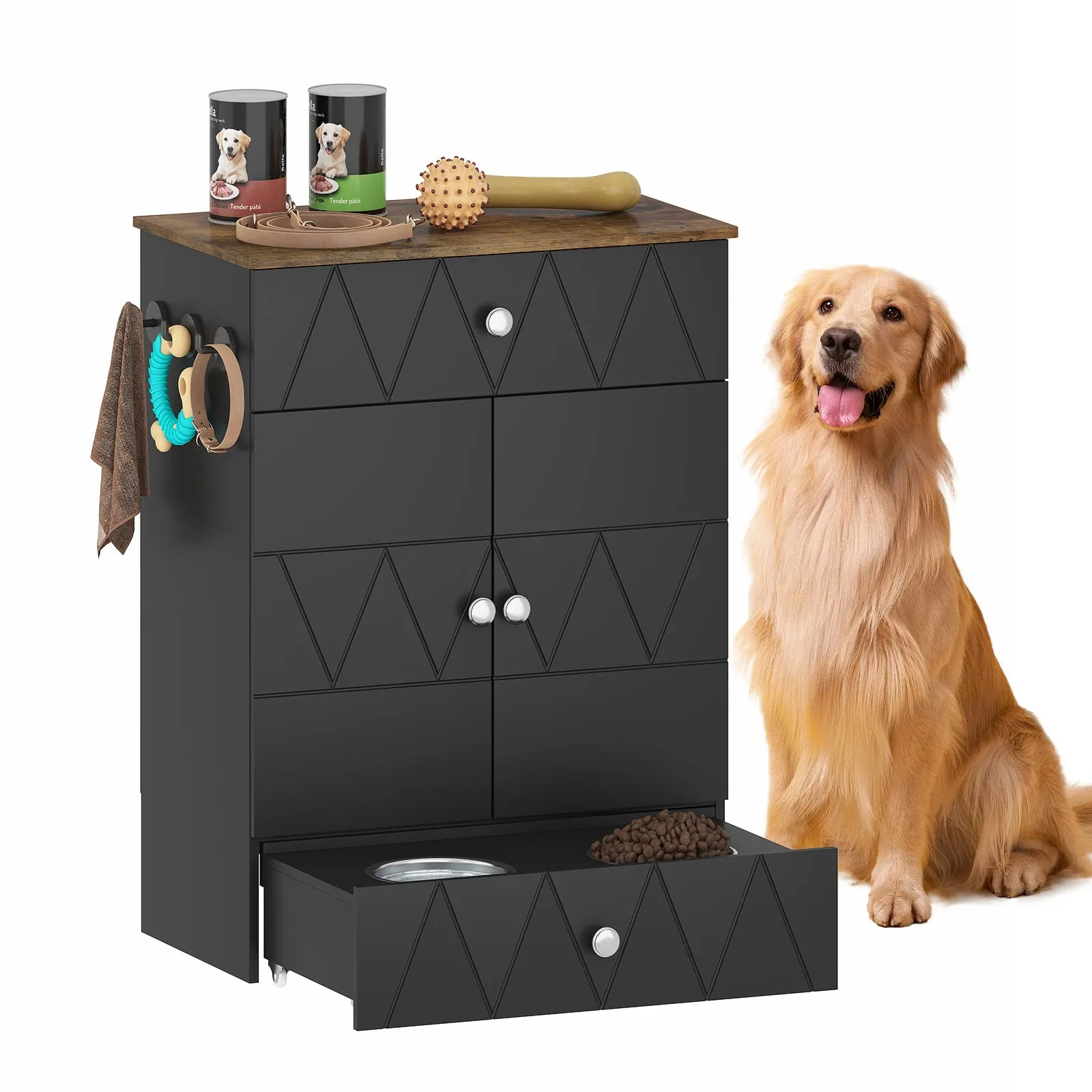 Advwin Pet Feeding Station with Storage