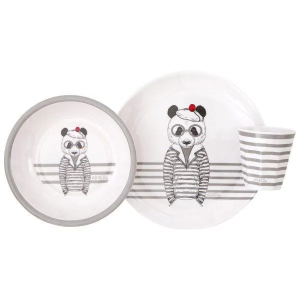 All 4 Ella Melamine Bowl - Bear Grey