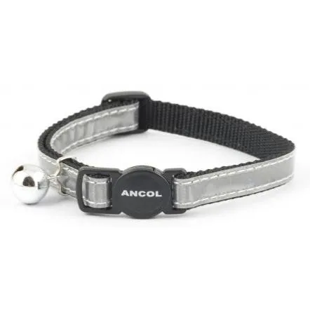 Ancol Safety Reflective Gloss Cat Collar With Bell