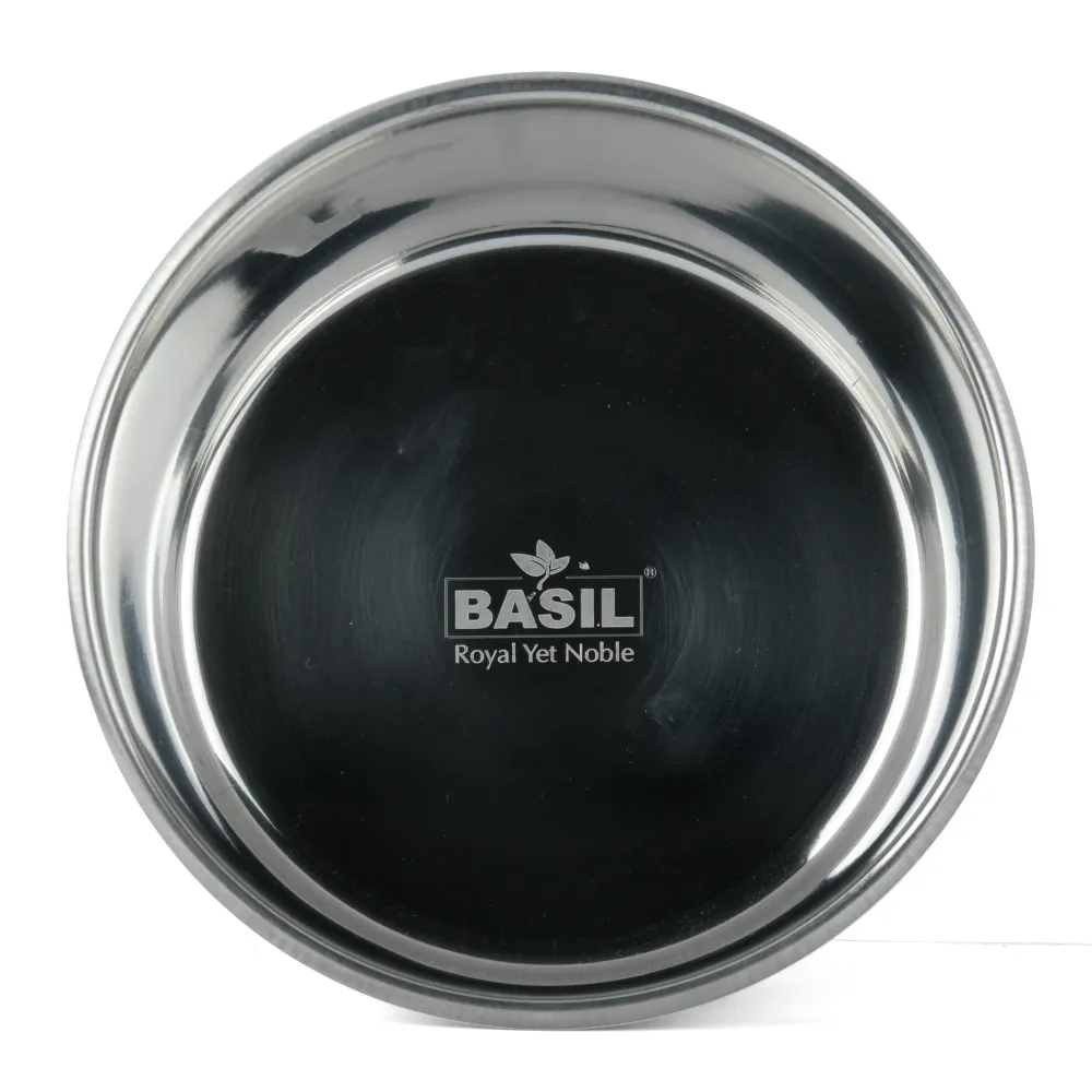 Basil Heavy Dish with Silicon Bowl for Dogs (Maroon)