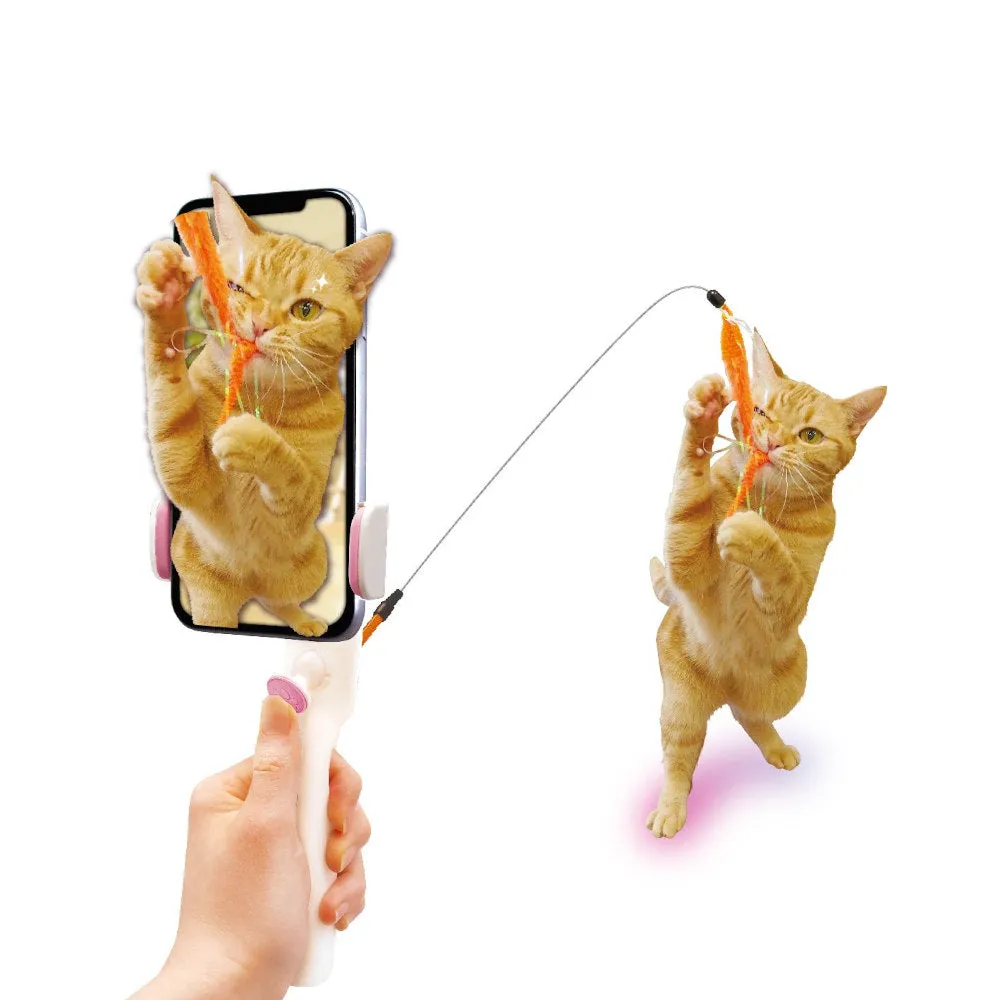 CattyMan Playful Cat Selfie Stick with Smartphone Holder