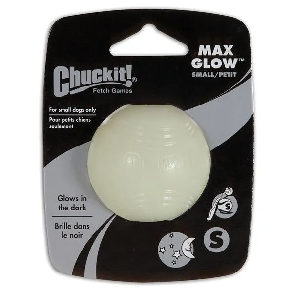 CHUCKIT - Max Glow Ball Dog Toy Small - 2" Diameter