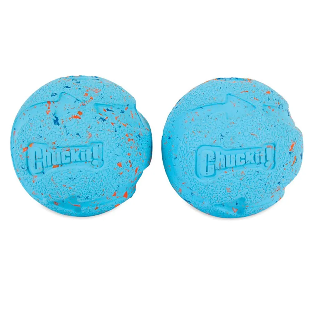 Chuckit Rebounce Recycled Rubber Ball Medium Dog Toy 2 Pack^^^