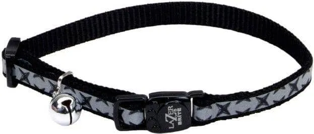 Coastal Pet Lazerbrite Reflective Breakaway Cat Collar Black Diamond - 12"L x 3/8"W