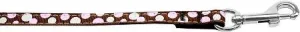 Confetti Dots Nylon Collar Brown 3-8 wide 4ft Lsh