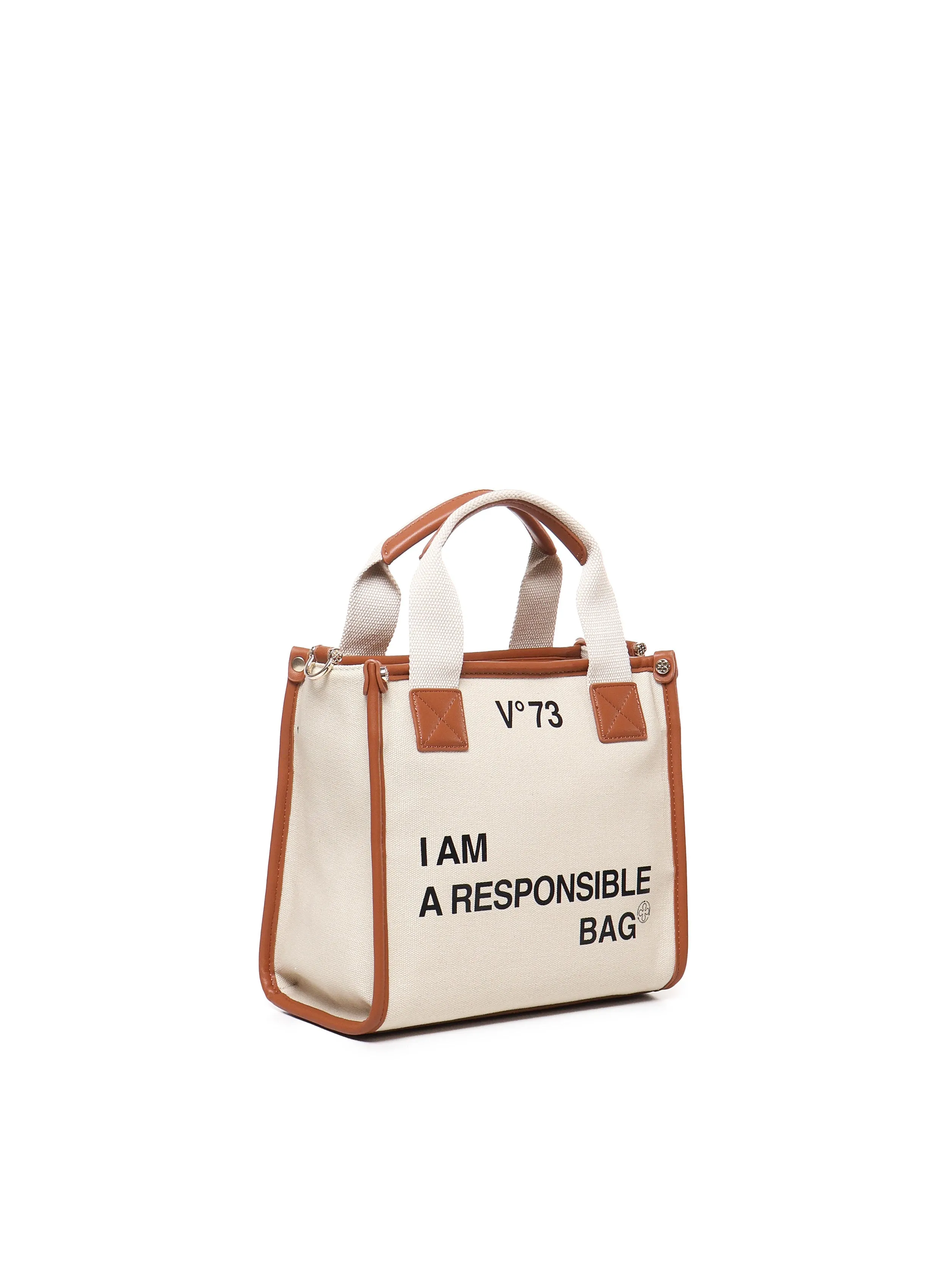 Eco-Leather Canvas Responsibility Tote Bag