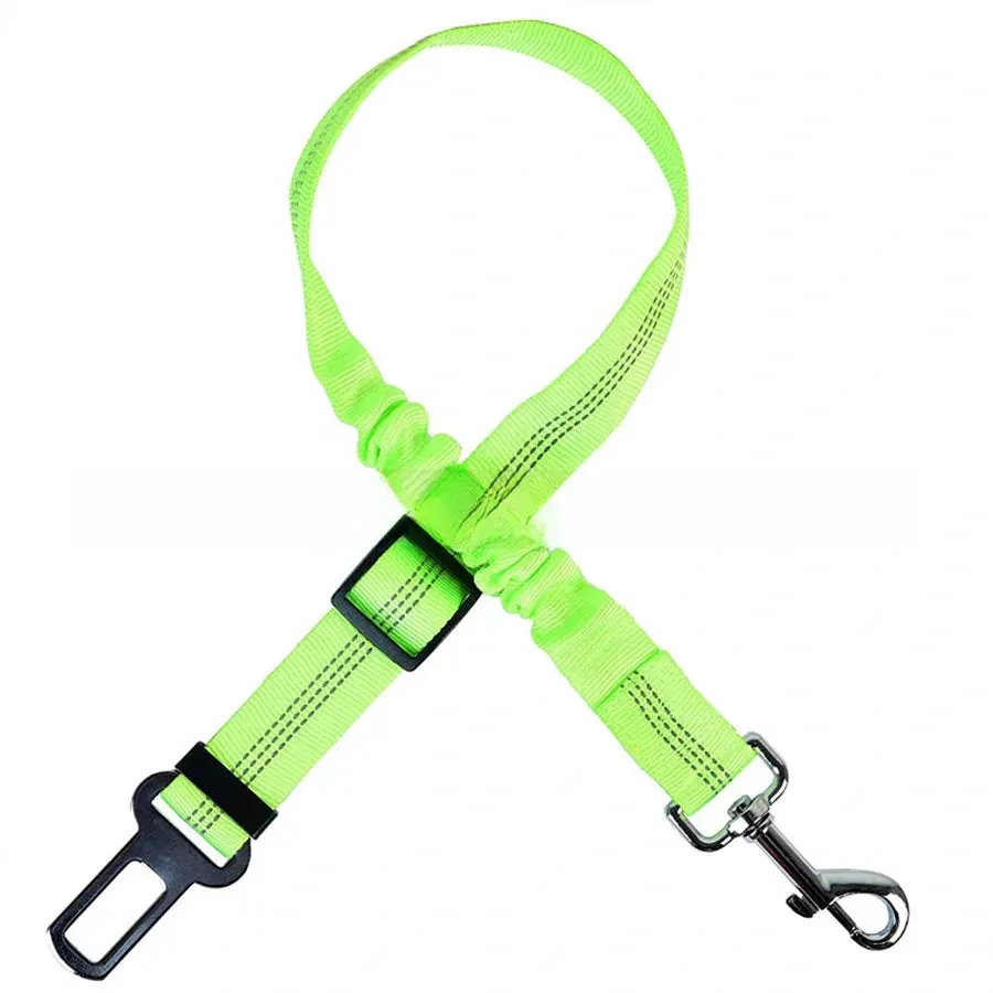 Elastic Reflective Safety Dog Seat Belt Leash for Car Travel