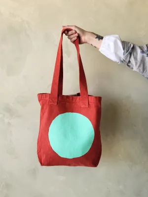 Everyday Canvas Circle Tote - Washed Red