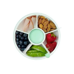 Gobe Snack Spinner with 5 Compartment Dispenser & Sliding Door, Green