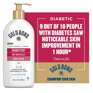 Gold Bond Diabetic Hand and Body Lotion & Cream for Relieving Extra Dry Skin 13oz