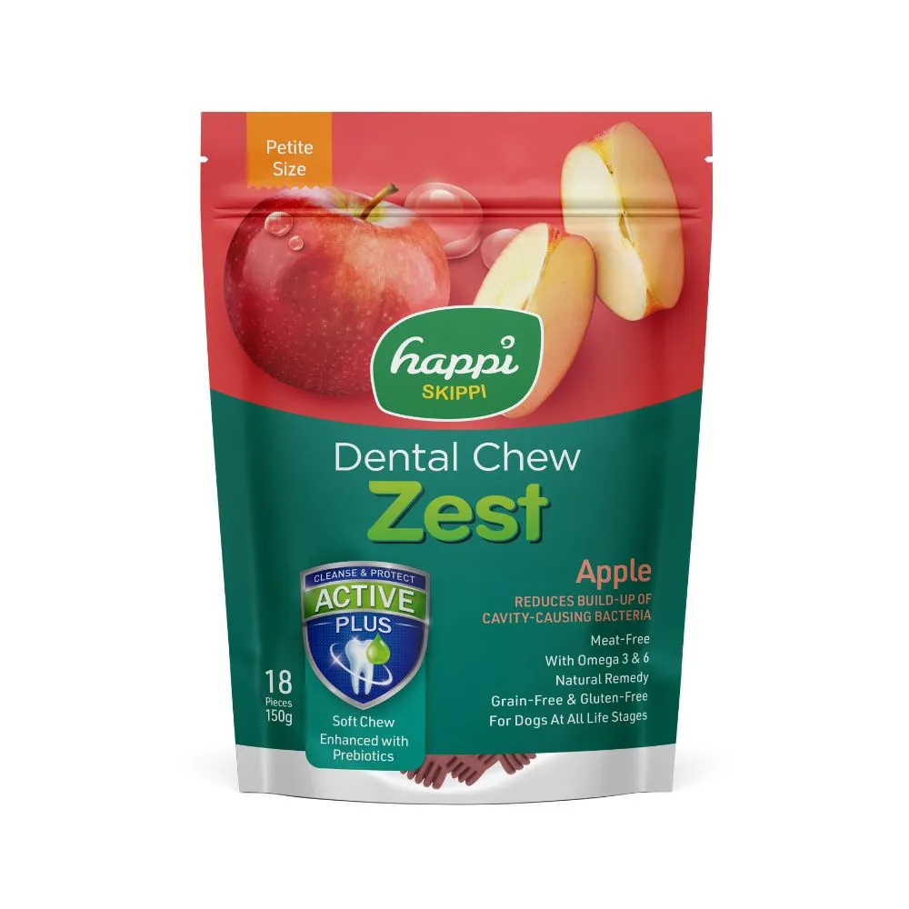 Happi Skippi Dental Chew Zest Apple Petite 150g