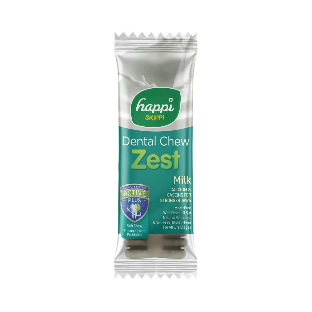 Happi Skippi Dental Chew Zest Milk Petite 25g