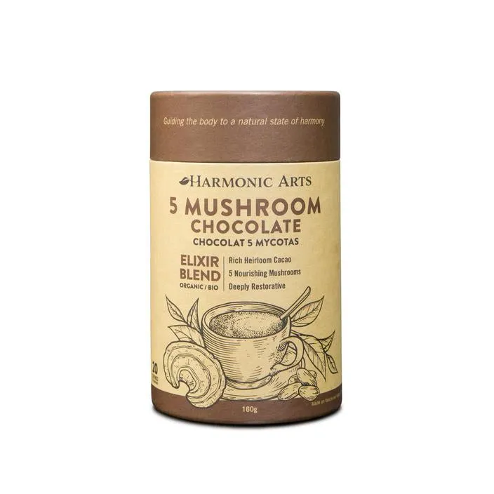 Harmonic Arts 5 Mushroom Chocolate Elixir Blend (160g)