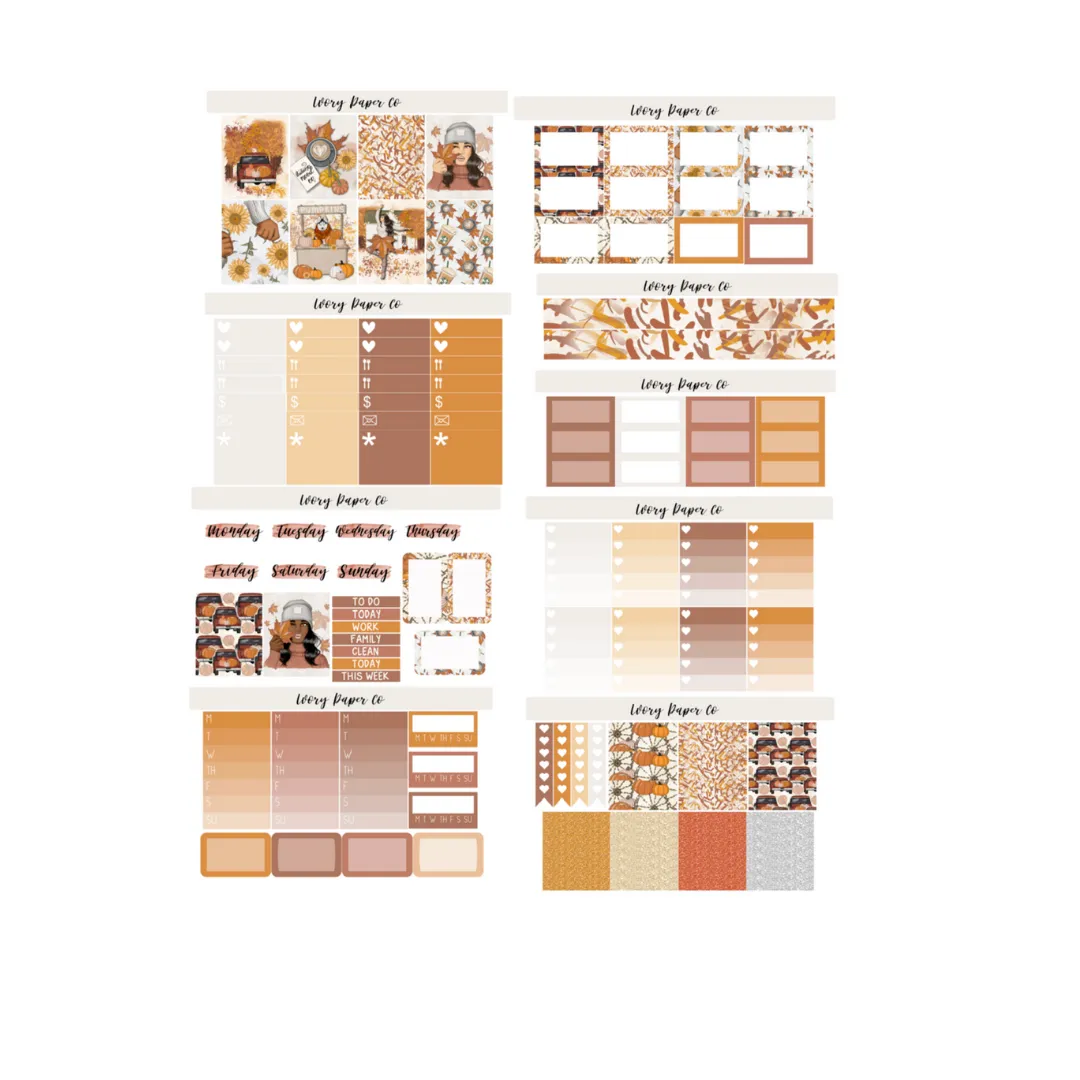 Hello Fall | Deluxe Kit (Glossy Planner Stickers)