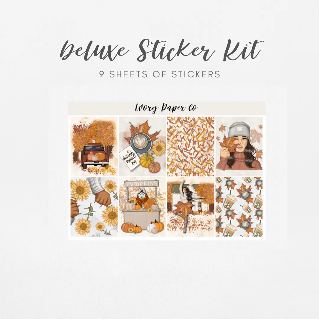 Hello Fall | Deluxe Kit (Glossy Planner Stickers)