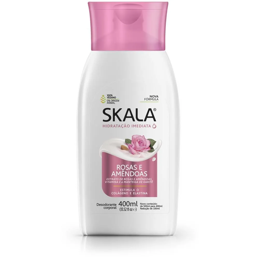 Hidratante - Skala Rosas E Amêndoas / Roses And Almonds Skin Moisturizer - Skala