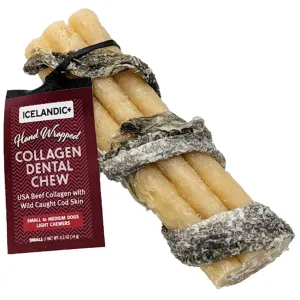 Icelandic  Collagen Dental Chew Dog Beef & Cod Skin 4"