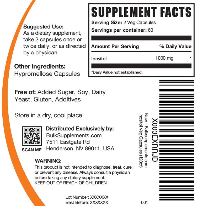 Inositol (Vitamin B8) Capsules