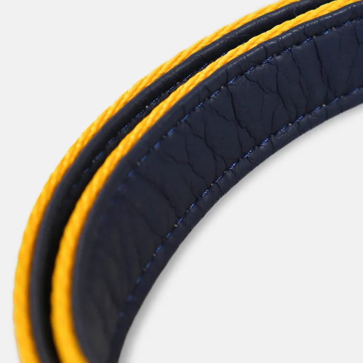 Joules Coastal Dog Lead - Navy/Yellow Stripe