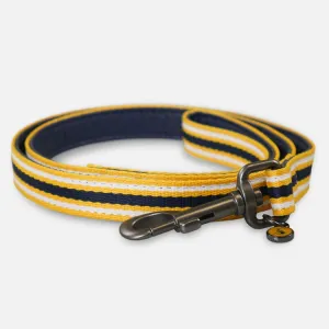 Joules Coastal Dog Lead - Navy/Yellow Stripe