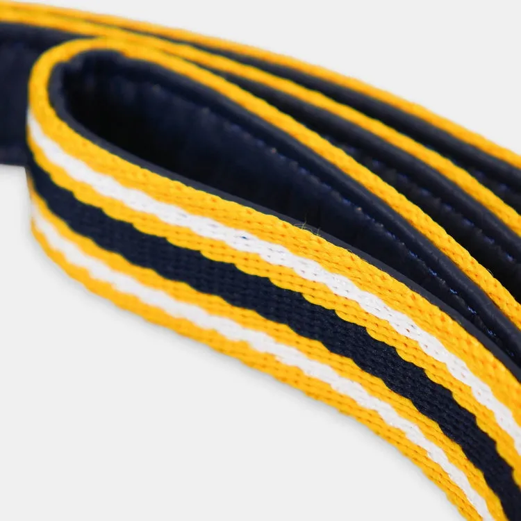 Joules Coastal Dog Lead - Navy/Yellow Stripe