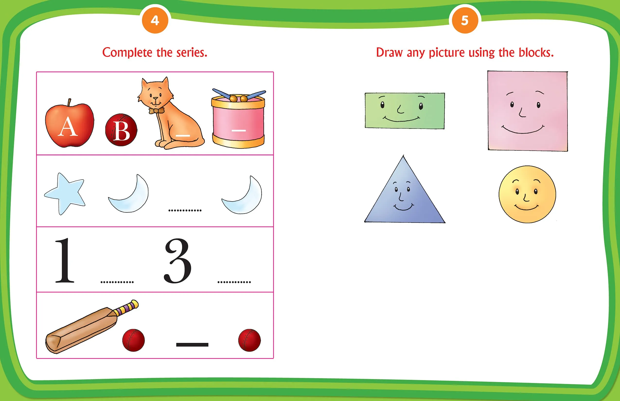 Kid's Activity Age 4  - Pack of 5 (English, Maths, Environment, Good Habits, Logical Reasoning)