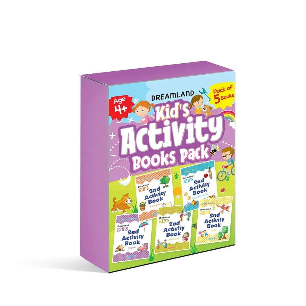 Kid's Activity Age 4  - Pack of 5 (English, Maths, Environment, Good Habits, Logical Reasoning)