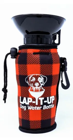 Lap-It-Up - Dog Water Bottle - Red Plaid