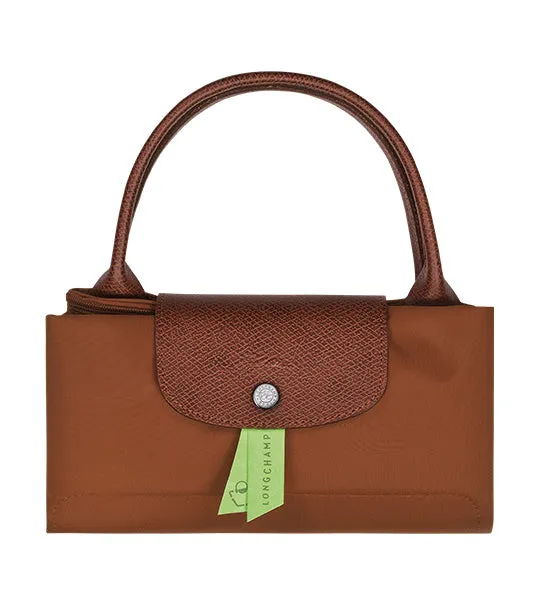 Le Pliage Green Top Handle Bag M Cognac