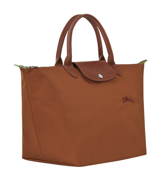 Le Pliage Green Top Handle Bag M Cognac