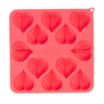 Messy Mutts Heart Shape Silicone Bake and Freeze Dog Treat Maker Molds