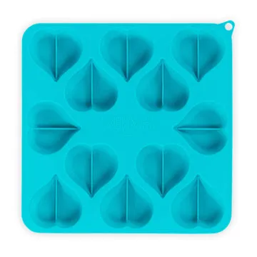 Messy Mutts Heart Shape Silicone Bake and Freeze Dog Treat Maker Molds