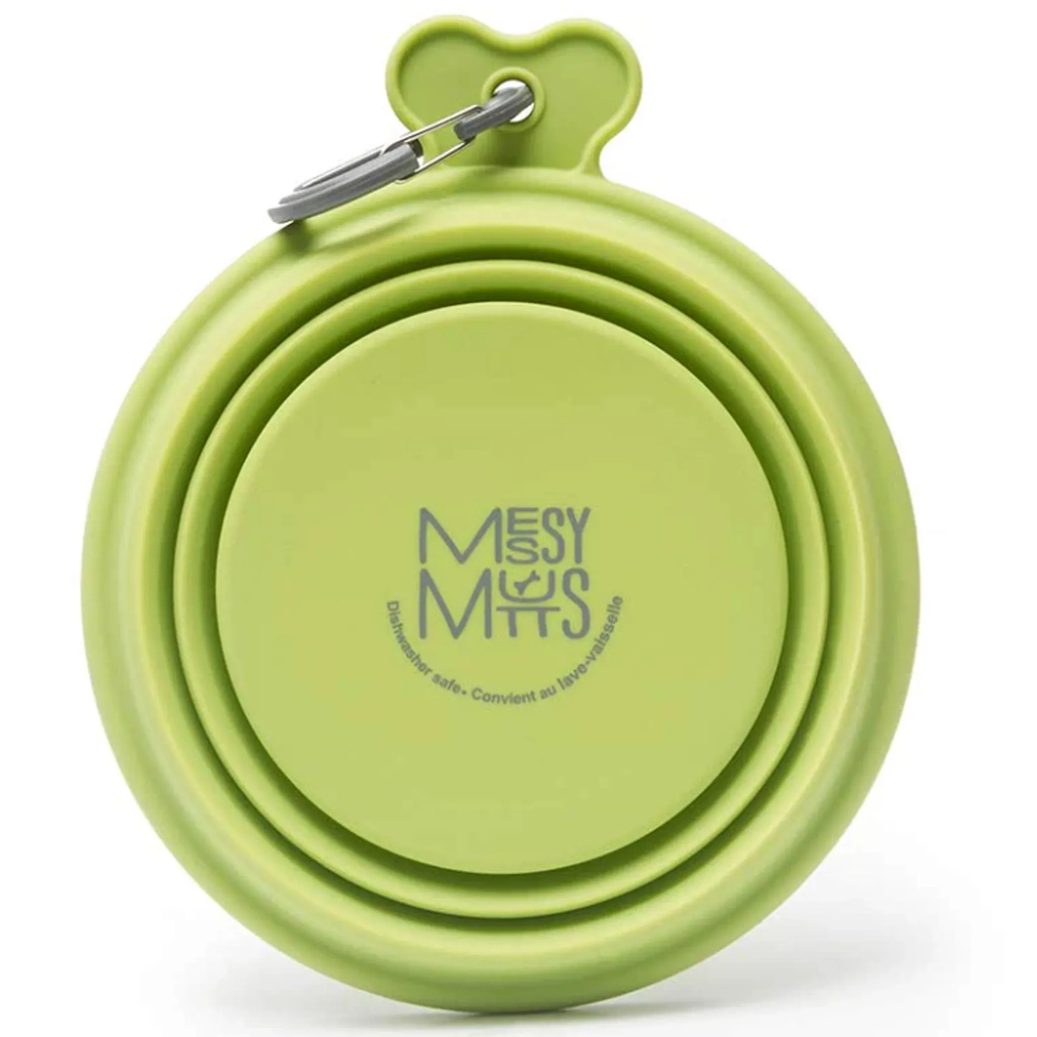 Messy Mutts Silicone Collapsible Bowl - Green