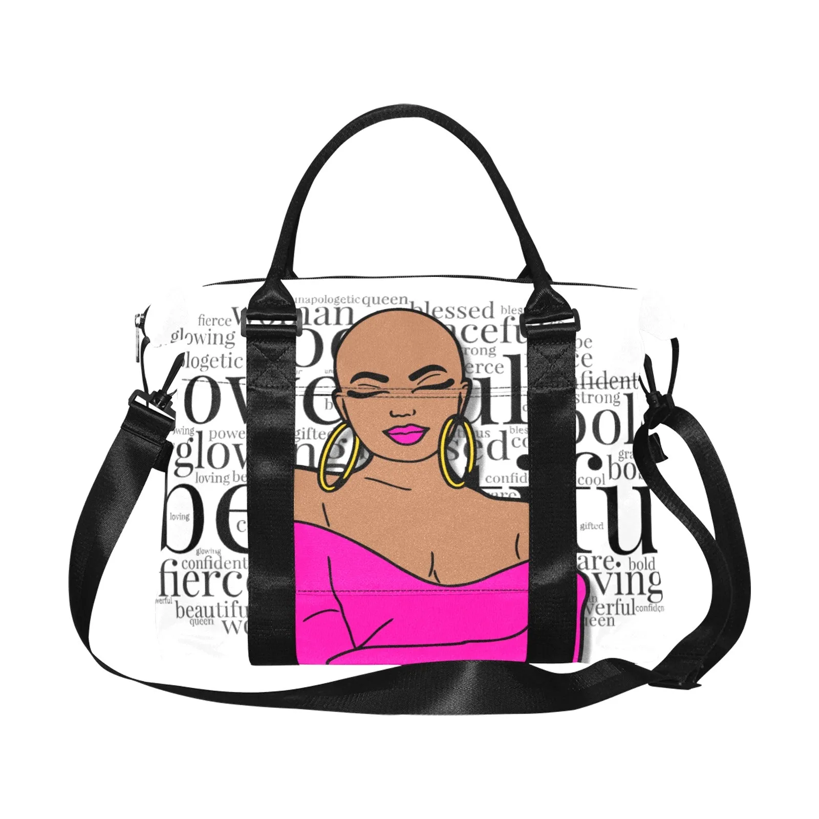 My Bald is Beautiful Affirmations LARGE CAPACITY TROLLEY BAG