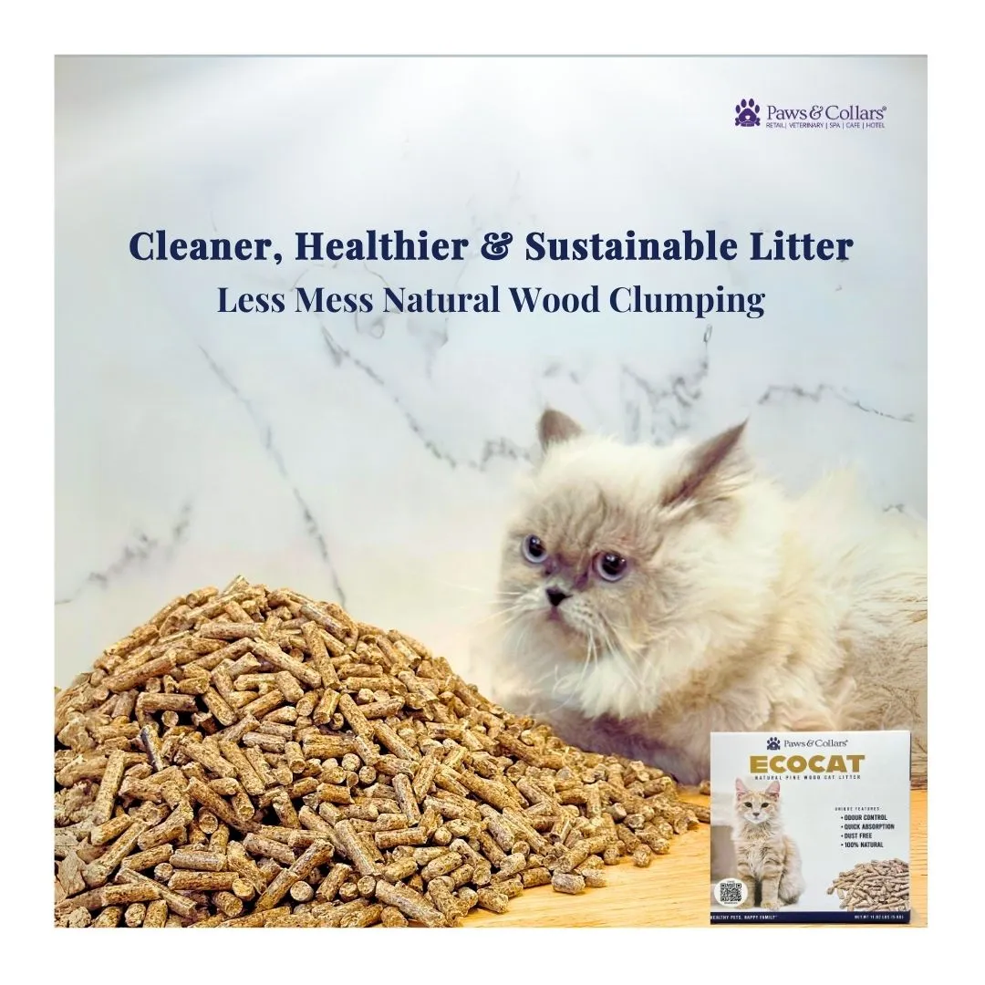 Natural Cat Litter, Eco-Friendly Wood Pellets, Safe For Cats & Kittens