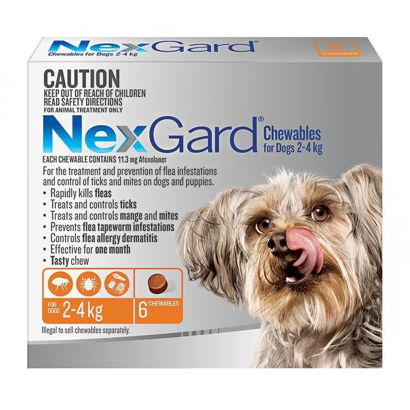 Nexgard Dog 2-4kg Orange 6 Pack