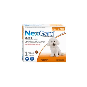 Nexgard Dog 2kg to 4kg Orange Single