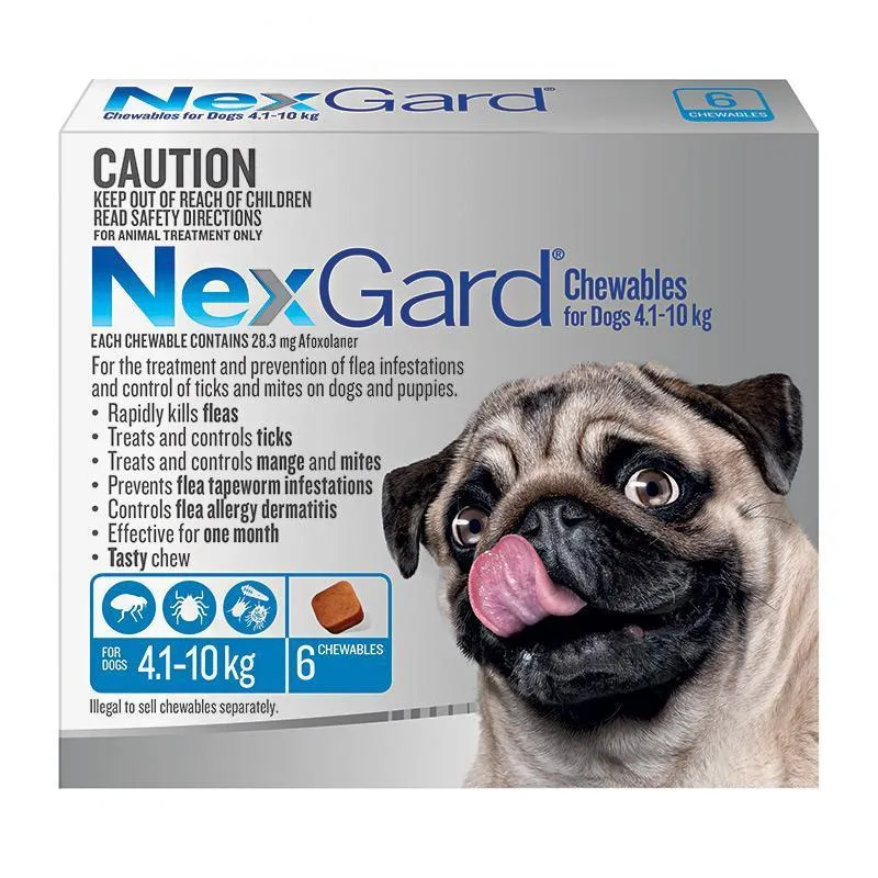 Nexgard Dog 4.1-10kg Blue 6 Pack