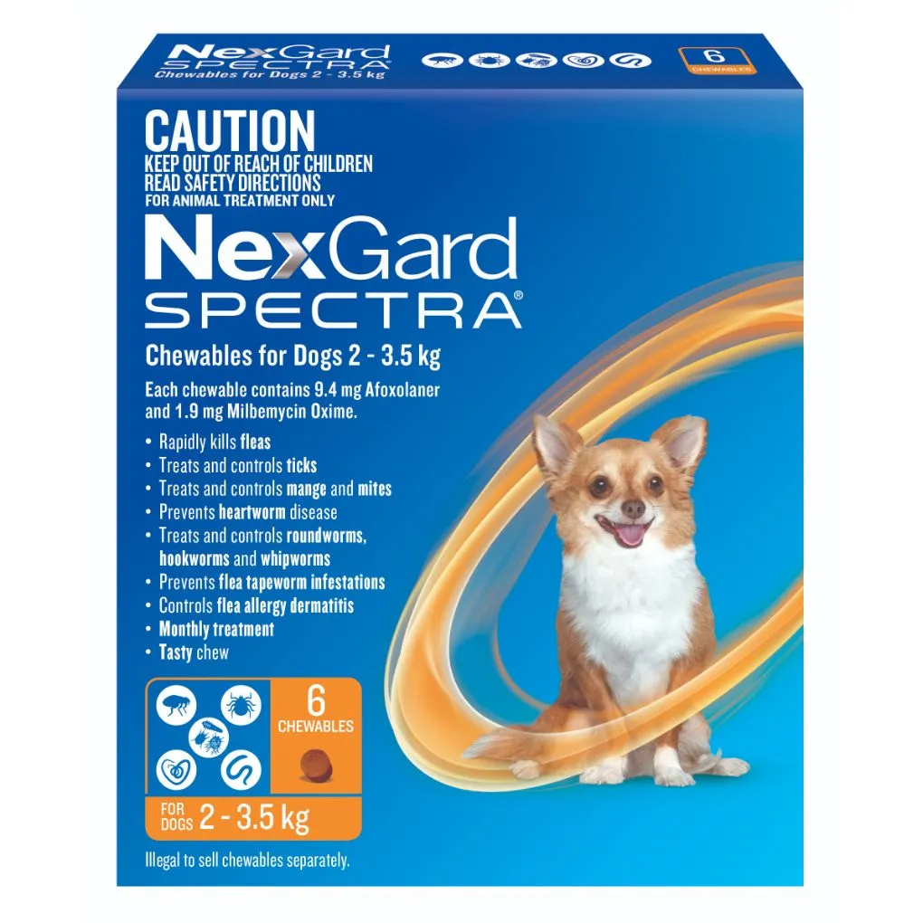 Nexgard Spectra Chews for Dog 2-3.5kg Orange