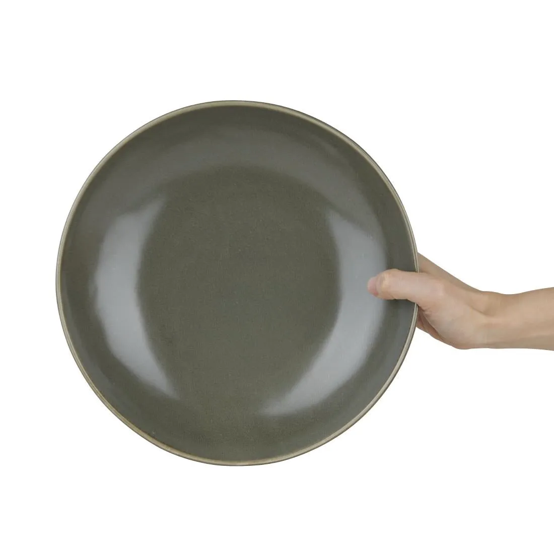 Olympia Build-a-Bowl Flat Bowls Green 250mm (Pack of 4) - FC711