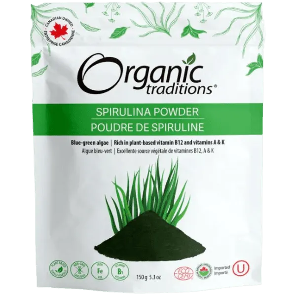 Organic Traditions Organic Spirulina Powder 150g