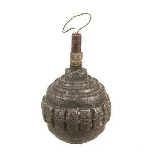 Original German WWI Inert Model 1915 Kugel n/A Ball Hand Fragmentation Inert Grenade with Fuse - Kugelhandgranate