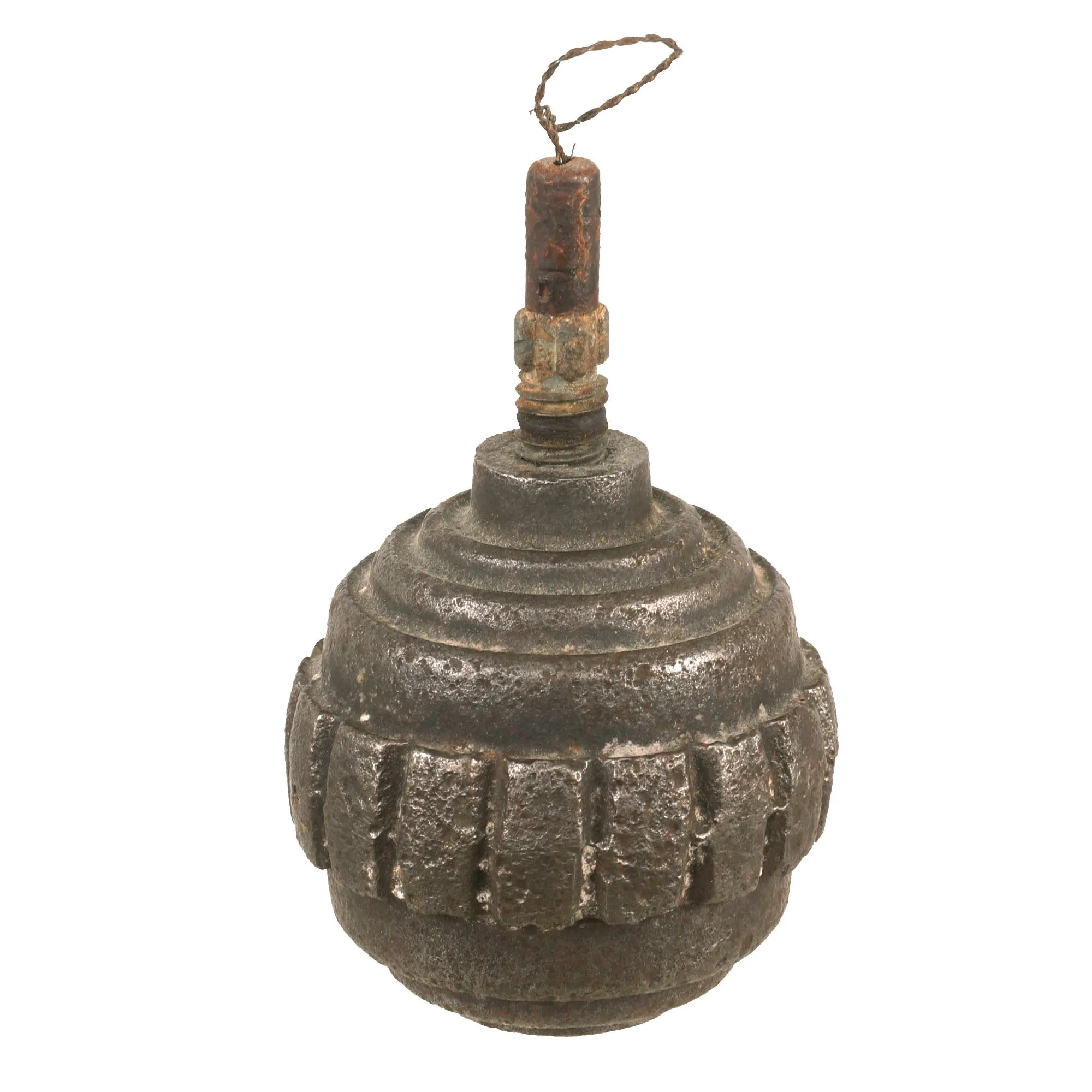 Original German WWI Inert Model 1915 Kugel n/A Ball Hand Fragmentation Inert Grenade with Fuse - Kugelhandgranate