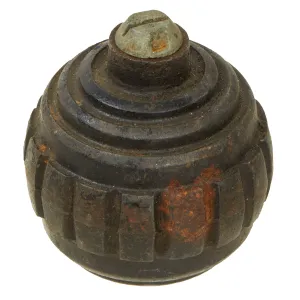 Original Imperial German WWI Model 1915 n/A Ball Hand Fragmentation Inert Grenade With Transit Plug - Kugelhandgranate