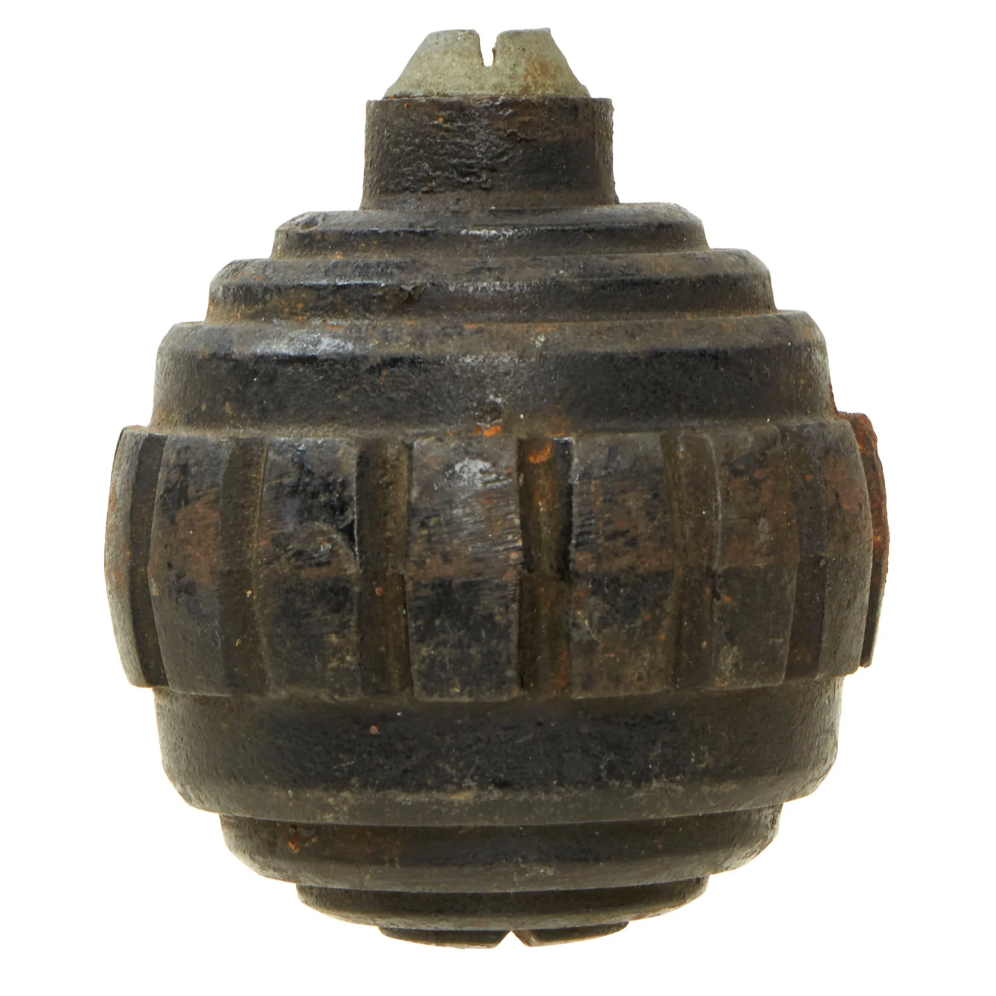 Original Imperial German WWI Model 1915 n/A Ball Hand Fragmentation Inert Grenade With Transit Plug - Kugelhandgranate