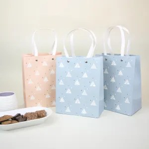 Pastel Triangle Pattern Gift Bags - Set Of 4, Sizes Available.